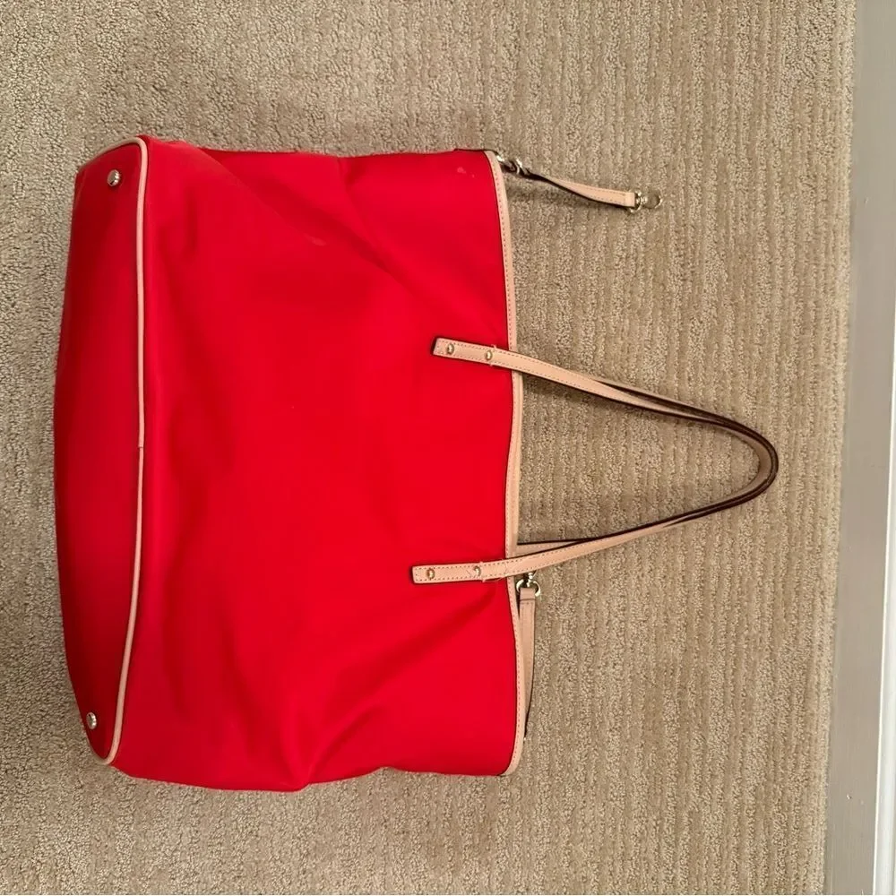 Kate Spade Red Diaper Tote Bag with changing pad